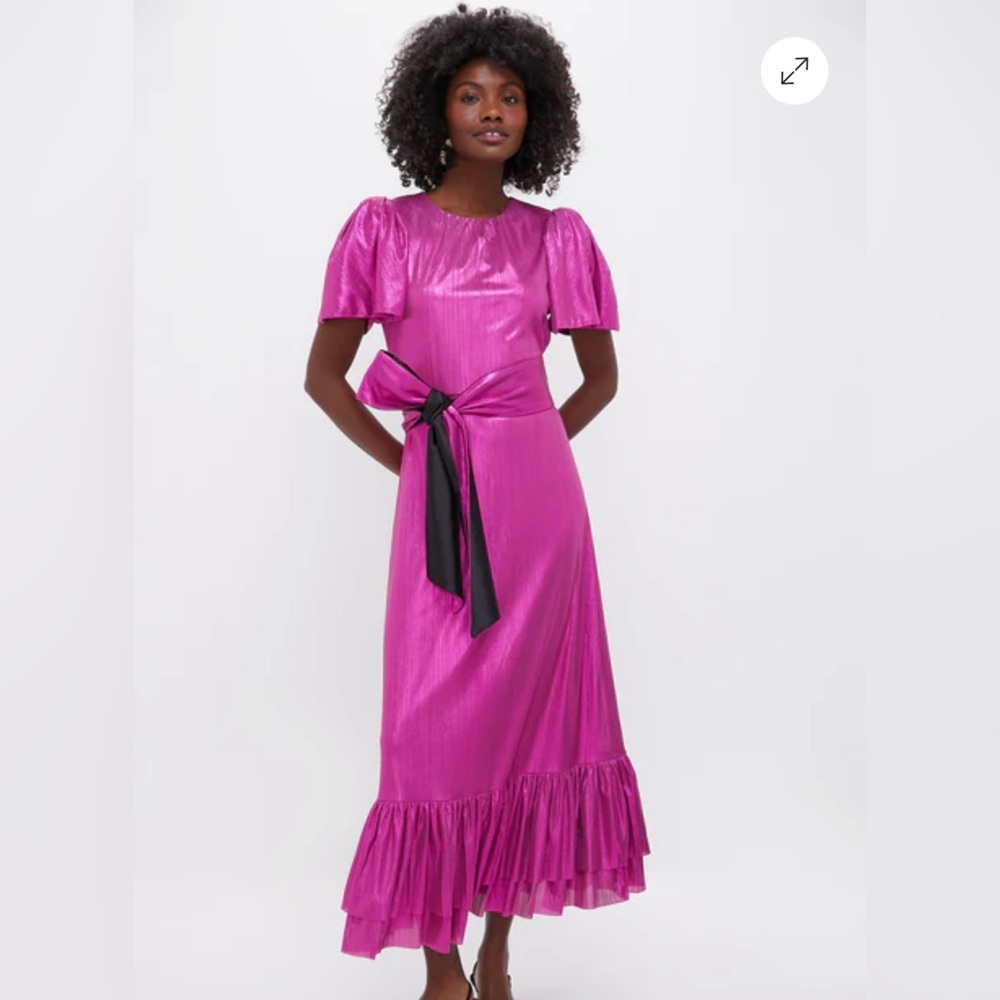 Pomander Place fuschia metallic angelina dress XXL - Picture 3 of 4
